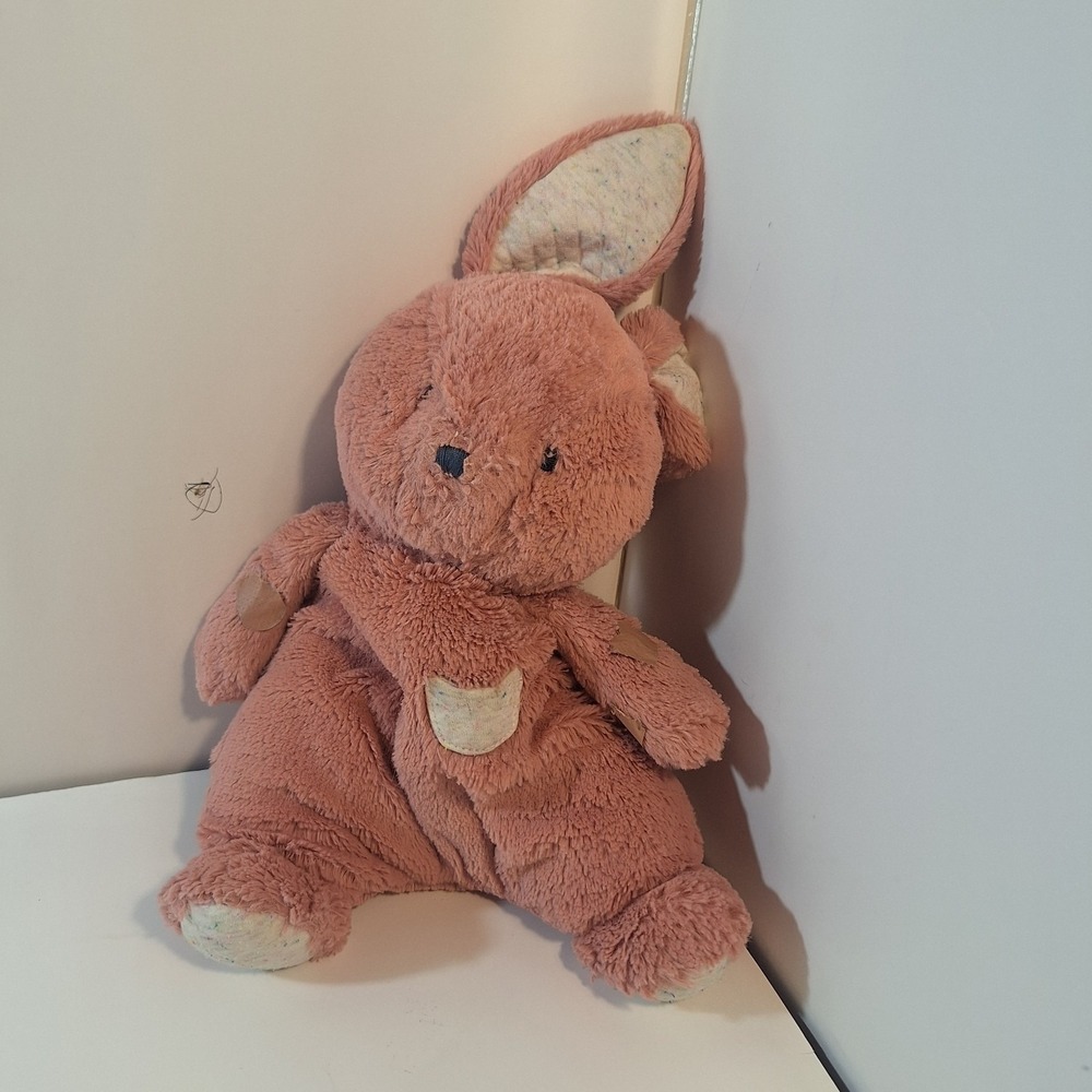 Baby Gund Oh So Snuggly Rose Pink Bunny Speckled Cream Lovey Plush Stuffed Anima